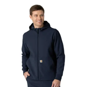 Hoodie i lamineret fleece