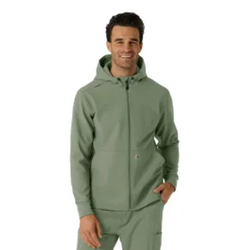 Hoodie i lamineret fleece