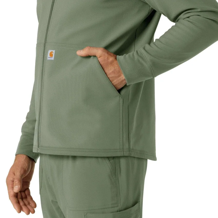 Hoodie i lamineret fleece