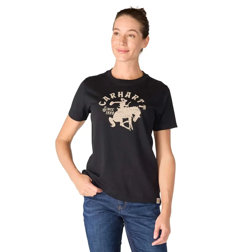 Irvine T-shirt med hestemotiv i afslappet pasform til kvinder