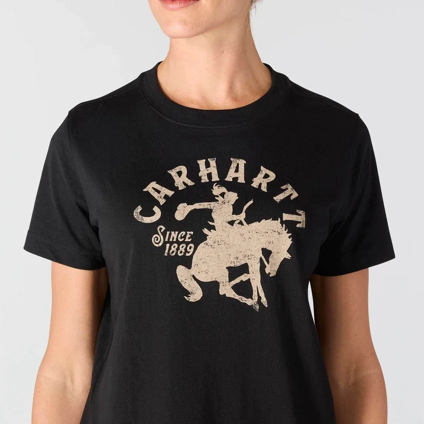 Irvine T-shirt med hestemotiv i afslappet pasform til kvinder