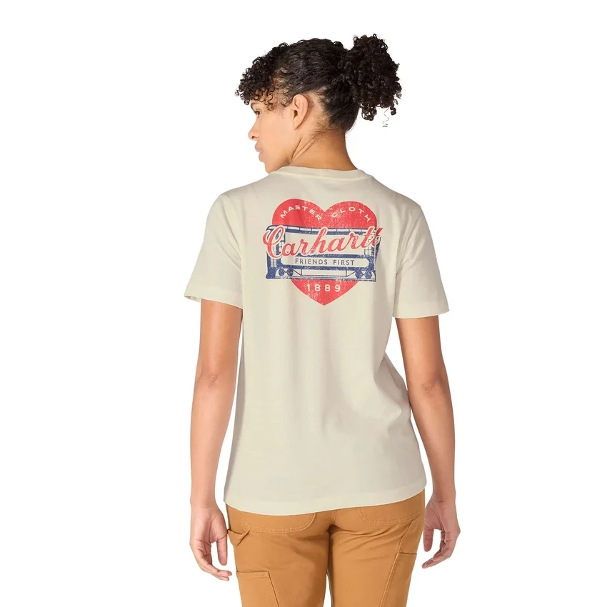 Irvine T-shirt til kvinder med afslappet pasform og Heritage Heart-grafik