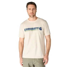 Irvine T-shirt til mænd med afslappet pasform og lagdelt logo