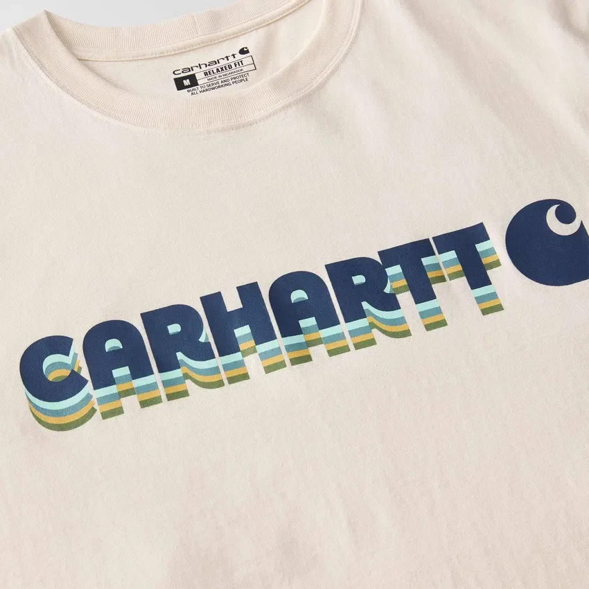Irvine T-shirt til mænd med afslappet pasform og lagdelt logo