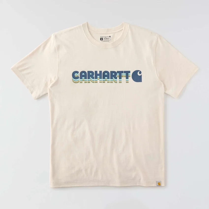 Irvine T-shirt til mænd med afslappet pasform og lagdelt logo