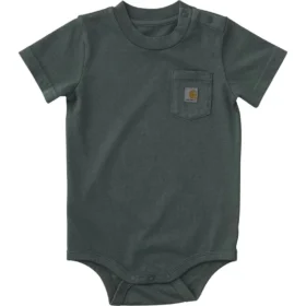Kortærmet body med lomme til drenge (baby)
