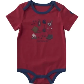 Kortærmet camping-bodysuit med løse ærmer til drenge (baby)