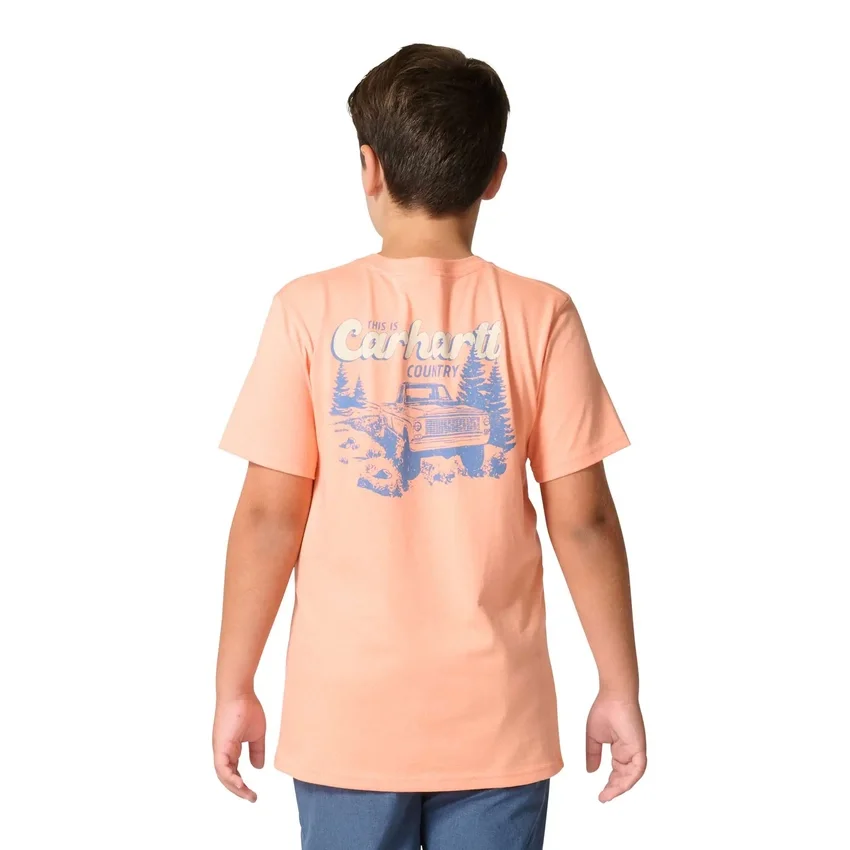 Kortærmet Country-T-shirt med løse ærmer til drenge (børn/unge)