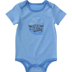 Kortærmet fiskerbodysuit med løse ærmer til drenge (baby)
