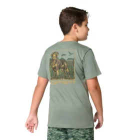 Kortærmet hundet-shirt med løse ærmer til drenge (børn/unge)