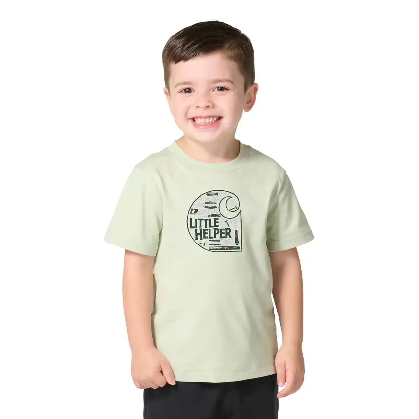 Kortærmet Little Helper-T-shirt med løse ærmer til drenge (børn/småbørn)
