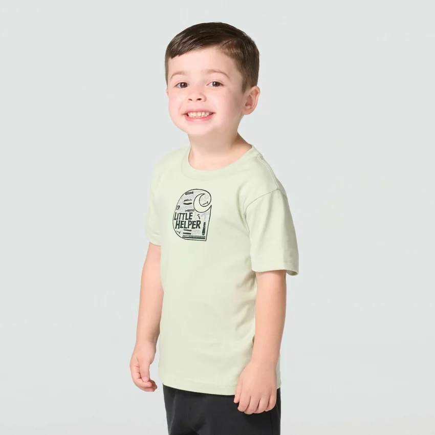 Kortærmet Little Helper-T-shirt med løse ærmer til drenge (børn/småbørn)