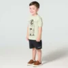 Kortærmet T-shirt med hundemotiv til drenge (børn/småbørn)
