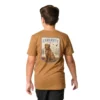 Kortærmet T-shirt med hundemotiv til drenge (børn/småbørn/unge) med løse ærmer