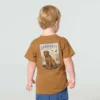 Kortærmet T-shirt med hundemotiv til drenge (børn/småbørn/unge) med løse ærmer