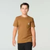 Kortærmet T-shirt med hundemotiv til drenge (børn/småbørn/unge) med løse ærmer