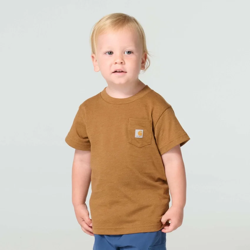 Kortærmet T-shirt med hundemotiv til drenge (børn/småbørn/unge) med løse ærmer
