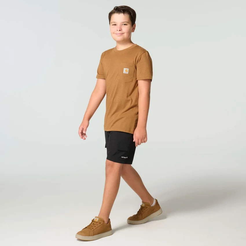 Kortærmet T-shirt med hundemotiv til drenge (børn/småbørn/unge) med løse ærmer