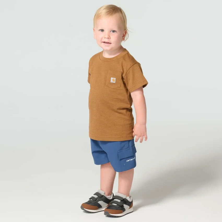 Kortærmet T-shirt med hundemotiv til drenge (børn/småbørn/unge) med løse ærmer
