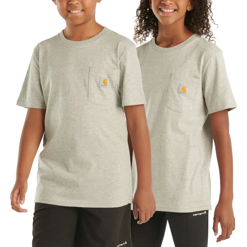 Kortærmet T-shirt med lomme til børn (småbørn/børn/unge)