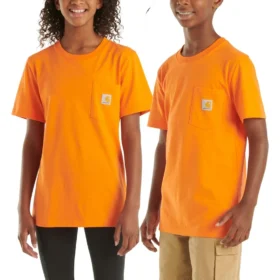 Kortærmet T-shirt med lomme til børn (småbørn/børn/unge)