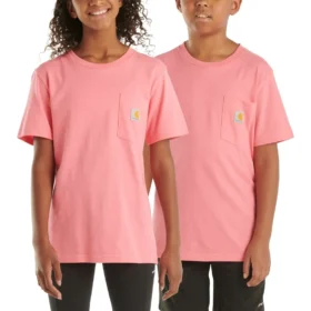 Kortærmet T-shirt med lomme til børn (småbørn/børn/unge)