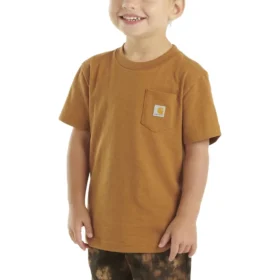 Kortærmet T-shirt med lomme til børn (småbørn/børn/unge)