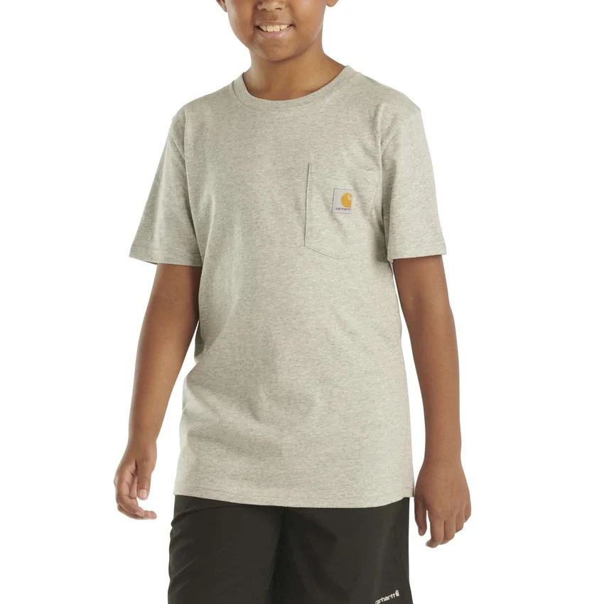Kortærmet T-shirt med lomme til børn (småbørn/børn/unge)