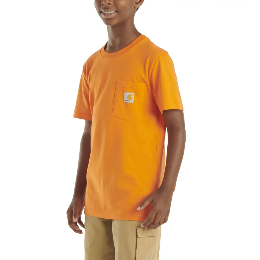 Kortærmet T-shirt med lomme til børn (småbørn/børn/unge)