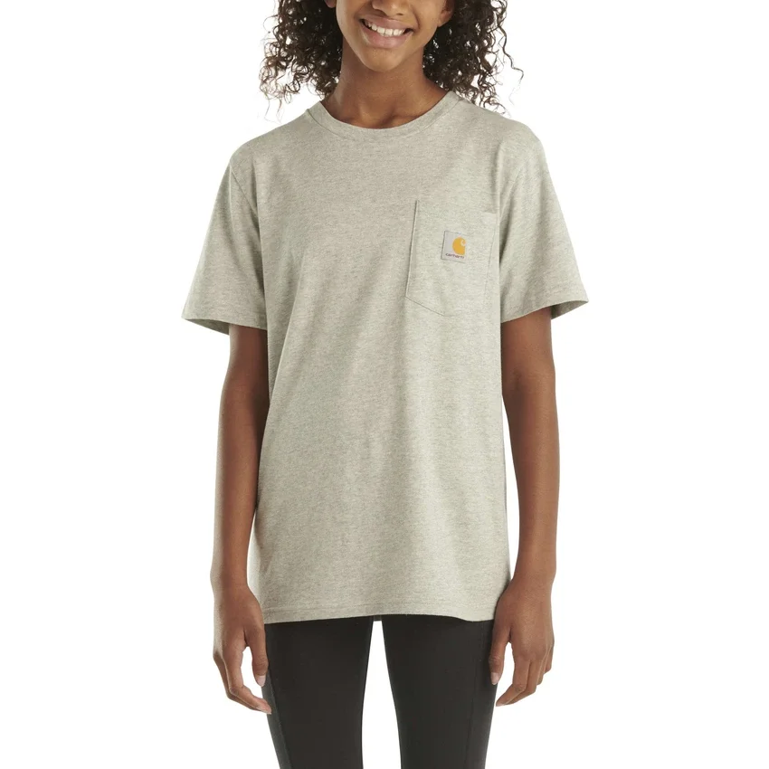 Kortærmet T-shirt med lomme til børn (småbørn/børn/unge)