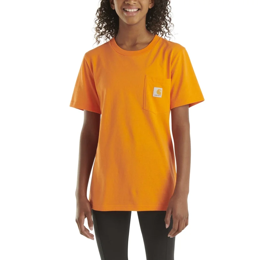 Kortærmet T-shirt med lomme til børn (småbørn/børn/unge)