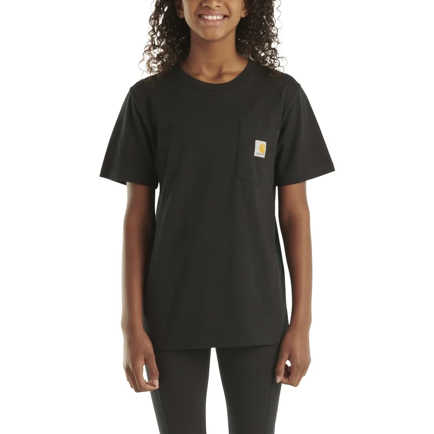 Kortærmet T-shirt med lomme til børn (småbørn/børn/unge)