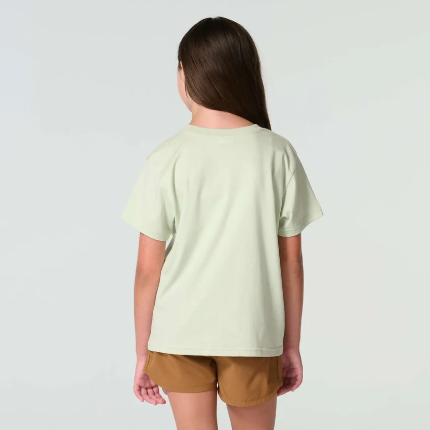 Kortærmet T-shirt med lomme til piger (børn/småbørn/unge)