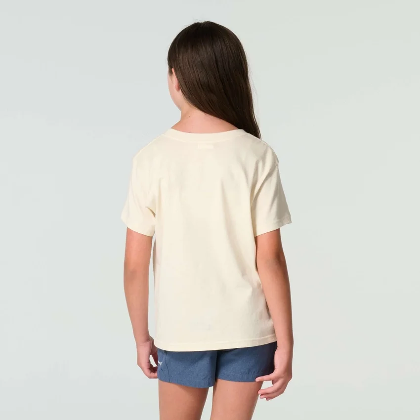 Kortærmet T-shirt med lomme til piger (børn/småbørn/unge)