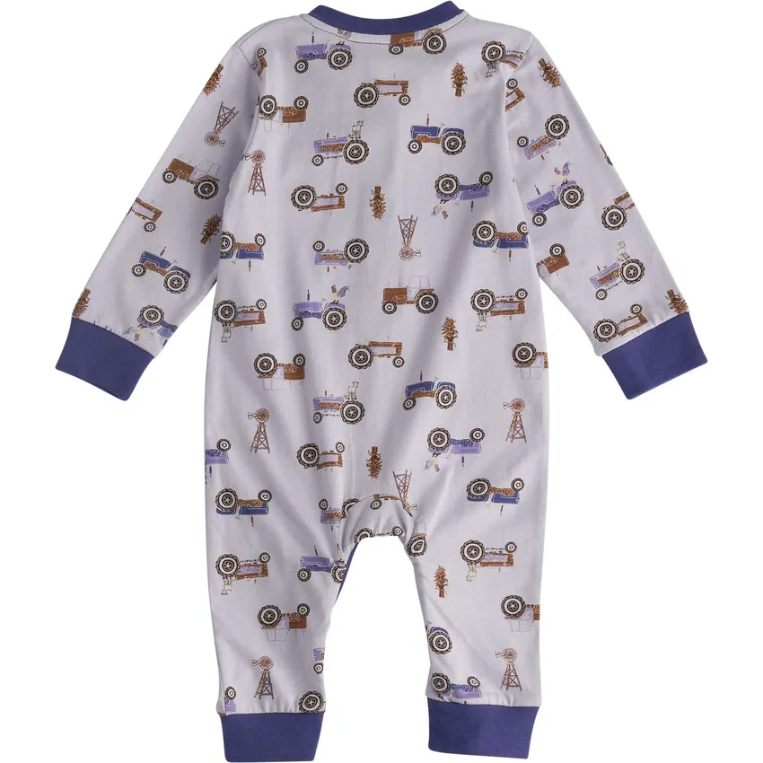 Langærmede Henley-overalls til piger (baby)