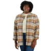 Langærmet flannelskjorte i Tencel™ Fiber-serien til kvinder med afslappet pasform med løse ærmer