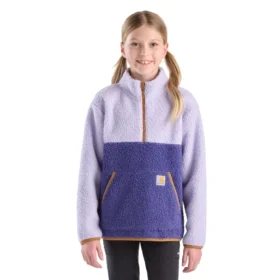 Langærmet fleece-sweatshirt med kvartlynlås til piger (småbørn/børn/unge)