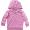 Langærmet, genkonstrueret, farvestofbejdset sweatshirt med halv lynlås til børn (baby/småbørn)