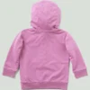 Langærmet, genkonstrueret, farvestofbejdset sweatshirt med halv lynlås til børn (baby/småbørn)
