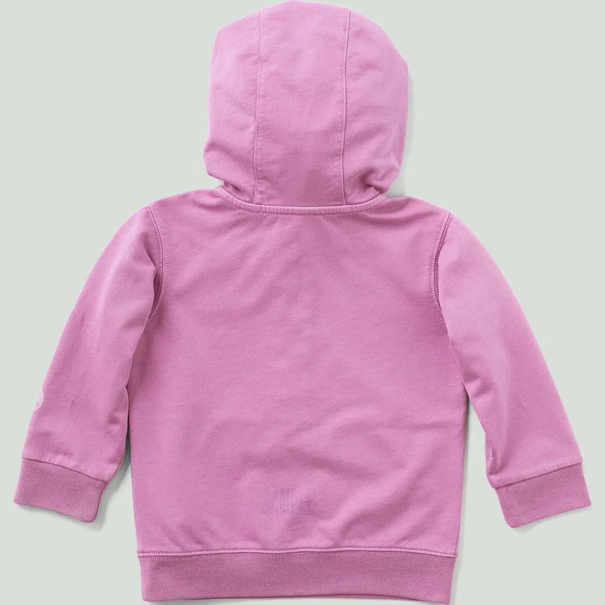 Langærmet, genkonstrueret, farvestofbejdset sweatshirt med halv lynlås til børn (baby/småbørn)