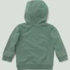 Langærmet, genkonstrueret, farvestofbejdset sweatshirt med halv lynlås til børn (baby/småbørn)