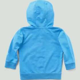Langærmet, genkonstrueret, farvestofbejdset sweatshirt med halv lynlås til børn  (baby/småbørn)