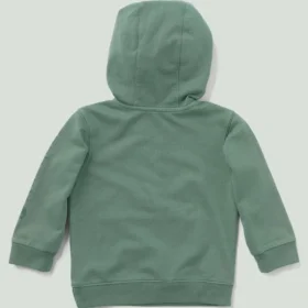 Langærmet, genkonstrueret, farvestofbejdset sweatshirt med halv lynlås til børn (baby/småbørn)