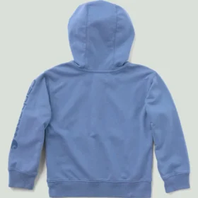 Langærmet, genkonstrueret, farvestofbejdset sweatshirt med halv lynlås til børn  (baby/småbørn)