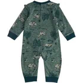 Langærmet overalls med print til piger (baby)