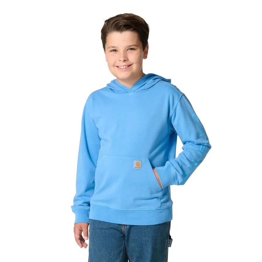 Langærmet Re-Engineered Garment Dye-sweatshirt med løse ærmer til drenge (børn/unge)