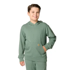 Langærmet Re-Engineered Garment Dye-sweatshirt med løse ærmer til drenge (børn/unge)