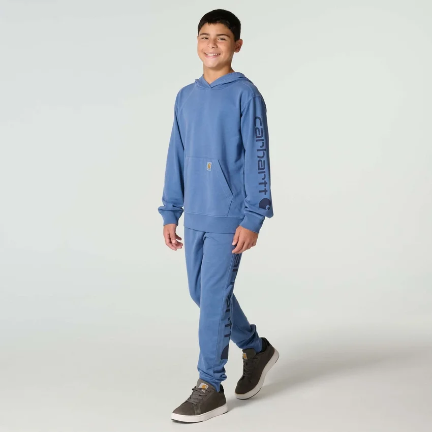 Langærmet Re-Engineered Garment Dye-sweatshirt med løse ærmer til drenge (børn/unge)