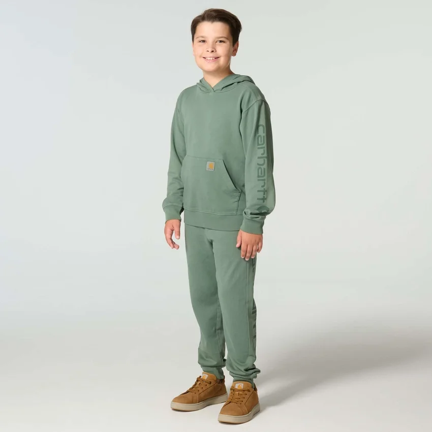 Langærmet Re-Engineered Garment Dye-sweatshirt med løse ærmer til drenge (børn/unge)
