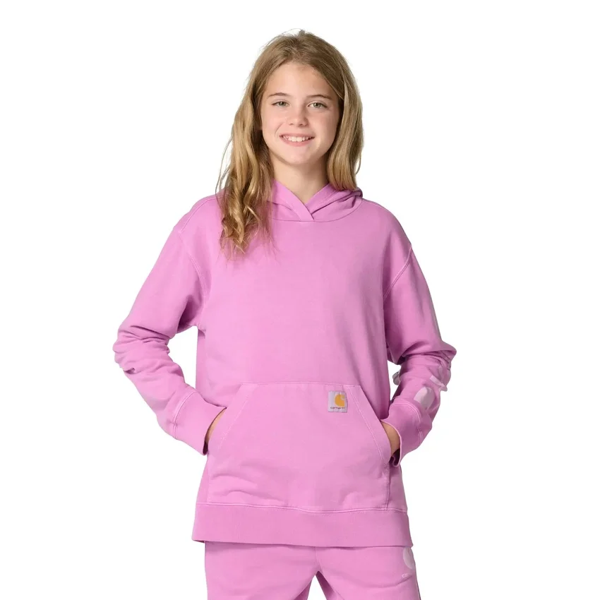 Langærmet Re-Engineered Garment Dye-sweatshirt med løse ærmer til piger (børn/unge)